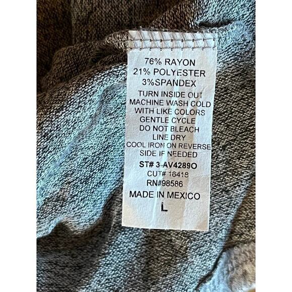 NWT! Ava James Women's Grey Long Sleeve top. "Loved John 3:16" Large. - Picture 7 of 7
